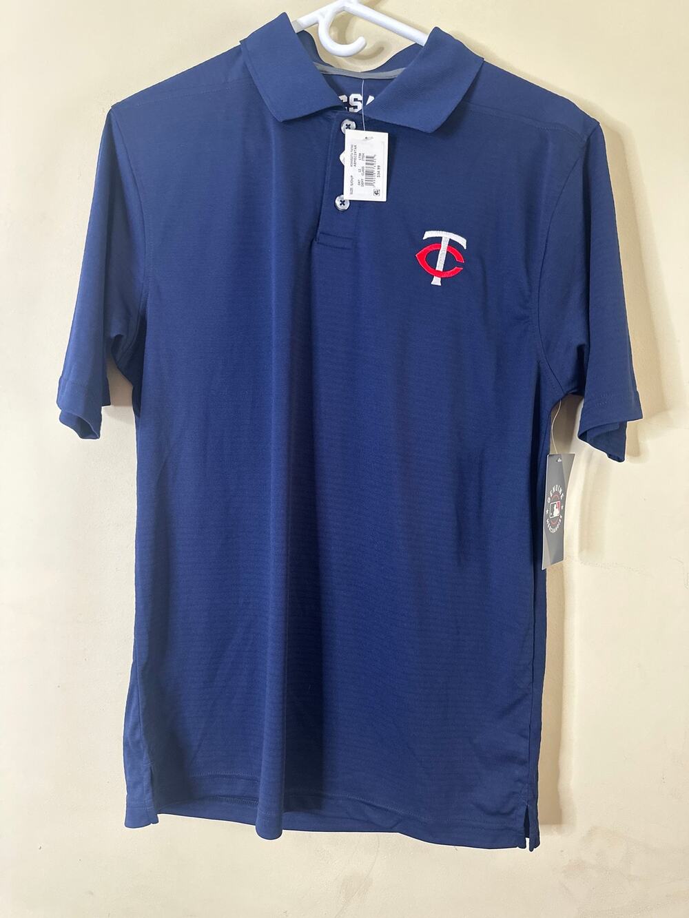 NWT CSA Minnesota Twins MLB Blue Polo Golf Shirt Men's Small 6